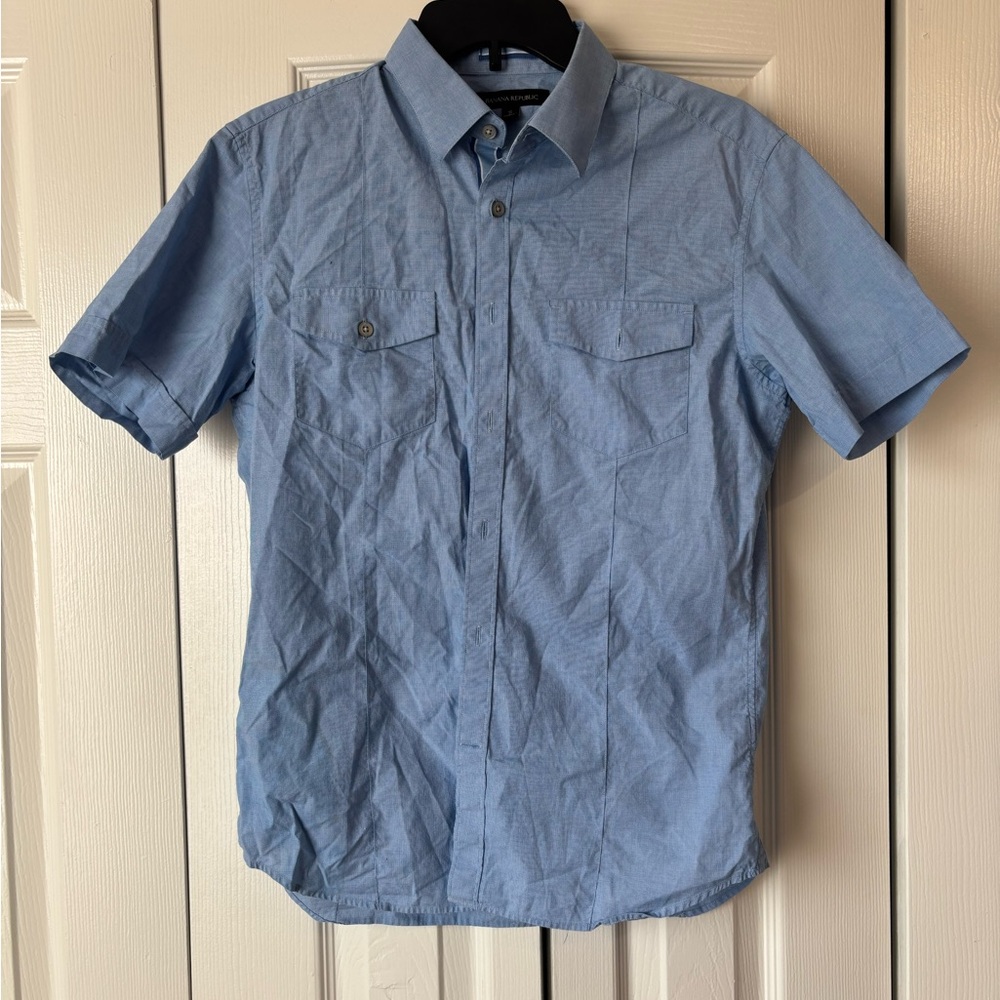 Banana Republic Blue Casual Button Down Shirt